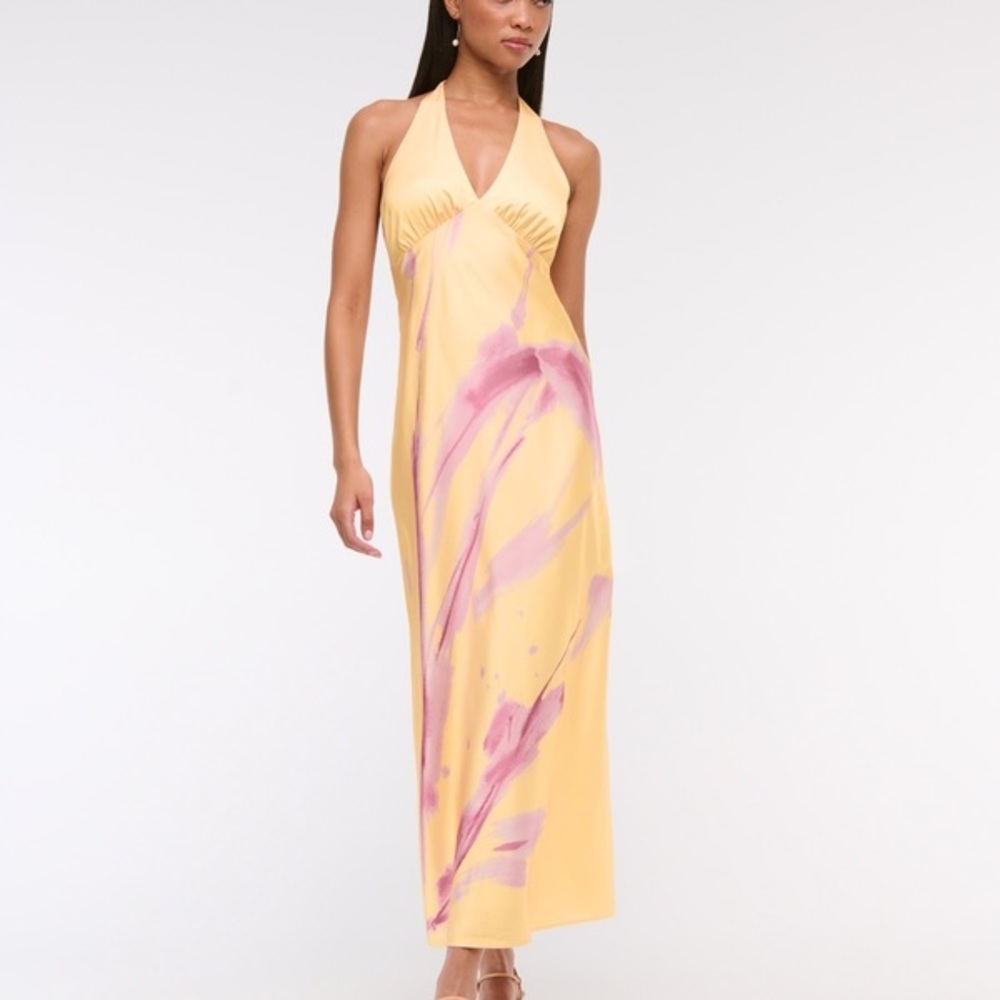 Abercrombie & Fitch Yellow and Pink Dress